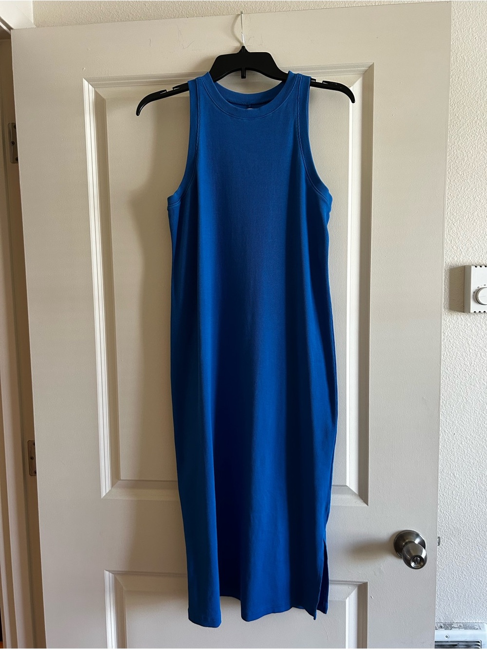 Nordstrom | Dresses | Nordstrom Royal Blue Sleeveless Stretch Cotton Microrib Tank Dress